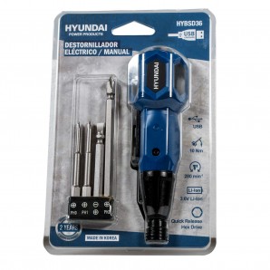 Destornillador eléctrico Hyundai recargable con USB