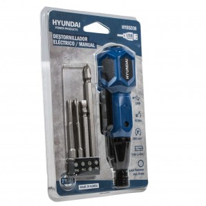 Destornillador eléctrico Hyundai recargable con USB
